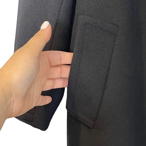 Lauren Ralph Lauren Womens Wool Blend Mock Neck Black Winter Coat Size XXL - Picture 8 of 14